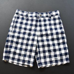 Janie and Jack Navy Gingham Shorts